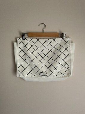 CHANEL Dust Bag with Karl Lagerfeld autograph Jumbo Flap